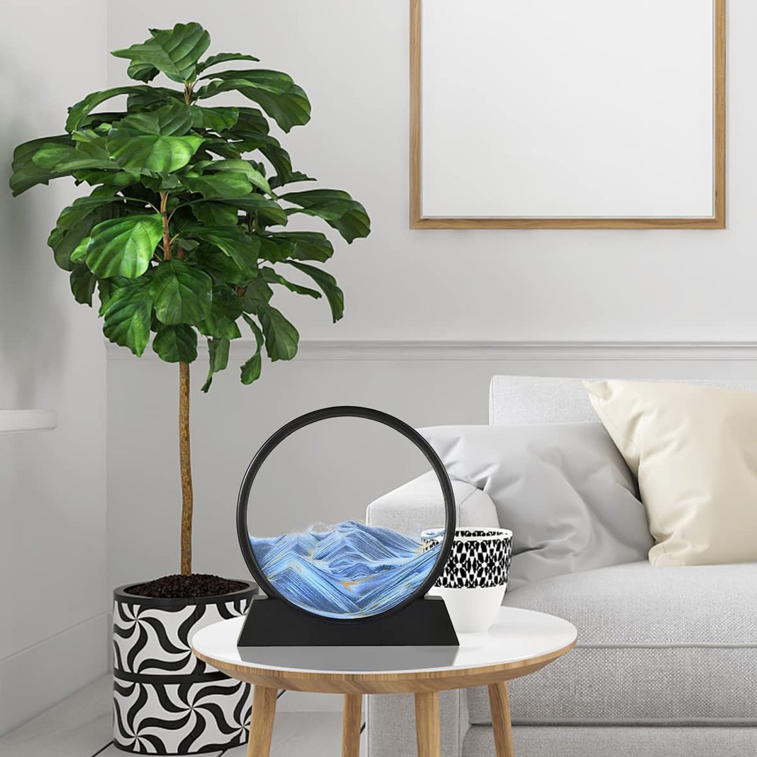 3D Moving Sand Art – Liquid Motion Deep Sea Sandscape with Round Glass Frame (1 Pc) 3D Moving Sand Art – Liquid Motion Deep Sea Sandscape with Round Glass Frame (1 Pc)